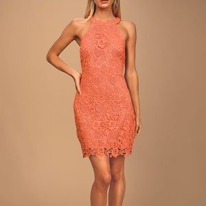 Lulus coral dresss x small